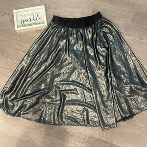 Metallic Silver Skirt